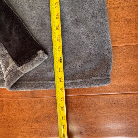 Elexander Del Rossa Mens Robe, Plush Fleece Hooded Cozy Bathrobe Sz L Gray/Black - Picture 7 of 11